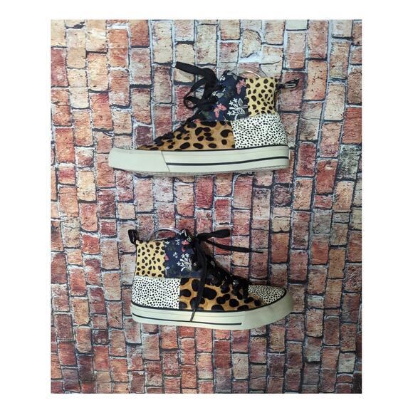 NWT Desigual Beta Animal Print High Top Leopard & Floral Trainers Size 7.5 - Picture 10 of 10